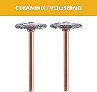 Vista 2 de Dremel 530-02 Cepillos de acero inoxidable (paquete de 2), 1,9 cm de diámetro