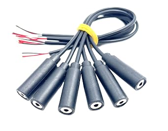 6Pcs 2.5mm Female Jack to Bare Wire Open End TRS 3 Pole Stereo 2.5mm Jack Plug Audio Cable Replacement for Headphone Cable Repair
