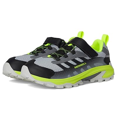 Merrell Kids Moab Speed 2 Low Alternative Closure Waterproof (Little Kid/Big Kid) Kids Shoes Grey/Black/Citron