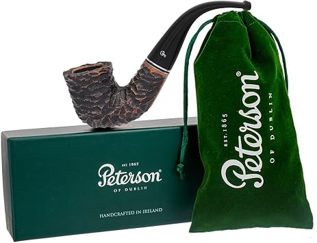 Peterson Pipes Dublin Filter Series - 9mm Irish Wood Fishtail Briar Pipe, Rusticated Finish 05 Calabash
