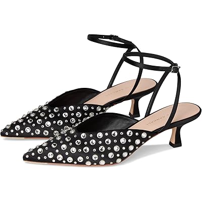 Loeffler Randall Rio Smocked Kitten Heel black/crystal