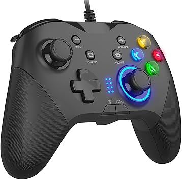 Amazon 有線ゲームコントローラー Pc Usbゲームパット マクロ機能 キーの組み合わせ 二重hd振動 Turbo連射 Ledバックライト Jd Switch機能 Pcゲーム用 背面ボタン Direct Input X Input 両方式 Pc Android Switchに適応 ケーブル長さ2m Forty4 ゲームパッド 通販