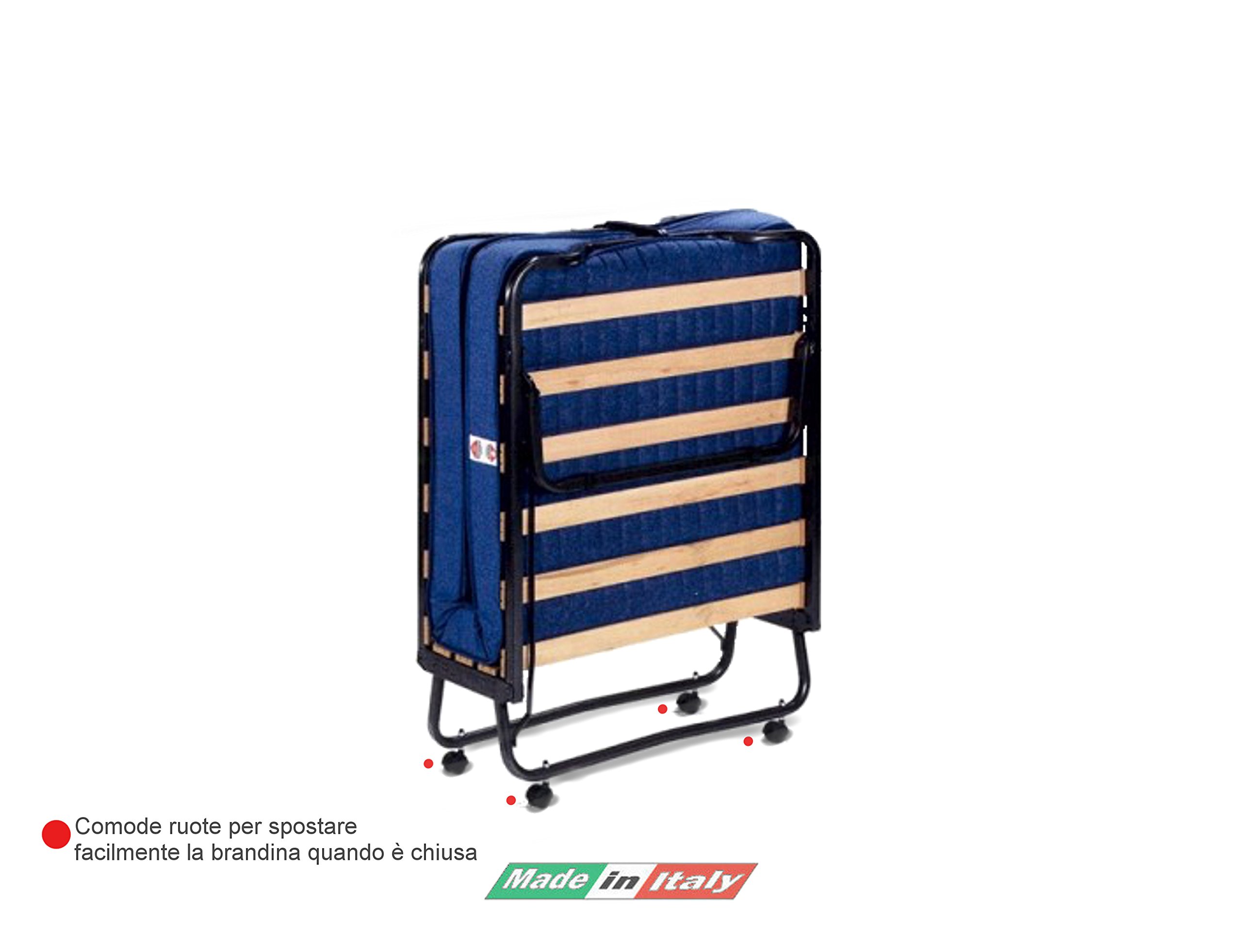HELIX - Brandina Pieghevole con Materasso Waterfoam 80 X 185 H10 Alta Densita'