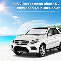 Vista 2 de Parasol, cubierta para parabrisas, protector que bloquea los rayos ultravioleta y el calor, accesorios de automóvil