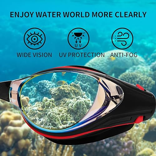 Miniatura 4 de Gafas de natación miopes, gafas de natación ópticas miopes, sin fugas, antivaho y protección UV para adultos, hombres y mujeres