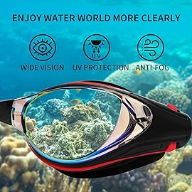 WAVE Nearsighted Swim Goggles, Shortsighted Optical Swimming Goggles No Leaking Anti Fog UV Protection for Adult Men Women