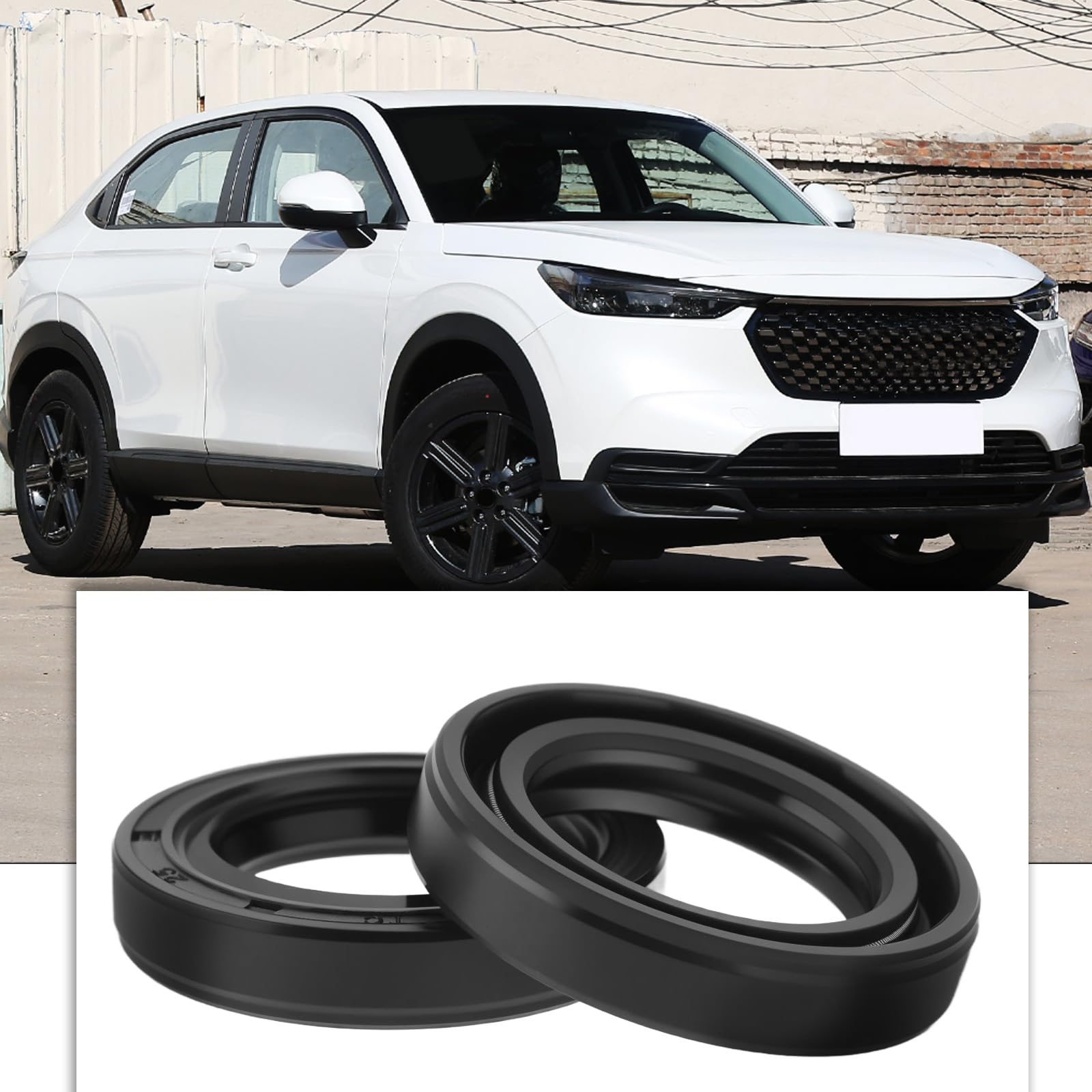 Briny River 2pcs Oil Seal Screw Conveyor Oil Seal with Nitrile Rubber Coating Compatible with Honda GX120 GXV120 GXV140 GXV160-91252 888 003 25x38x7mm Black - Image 3