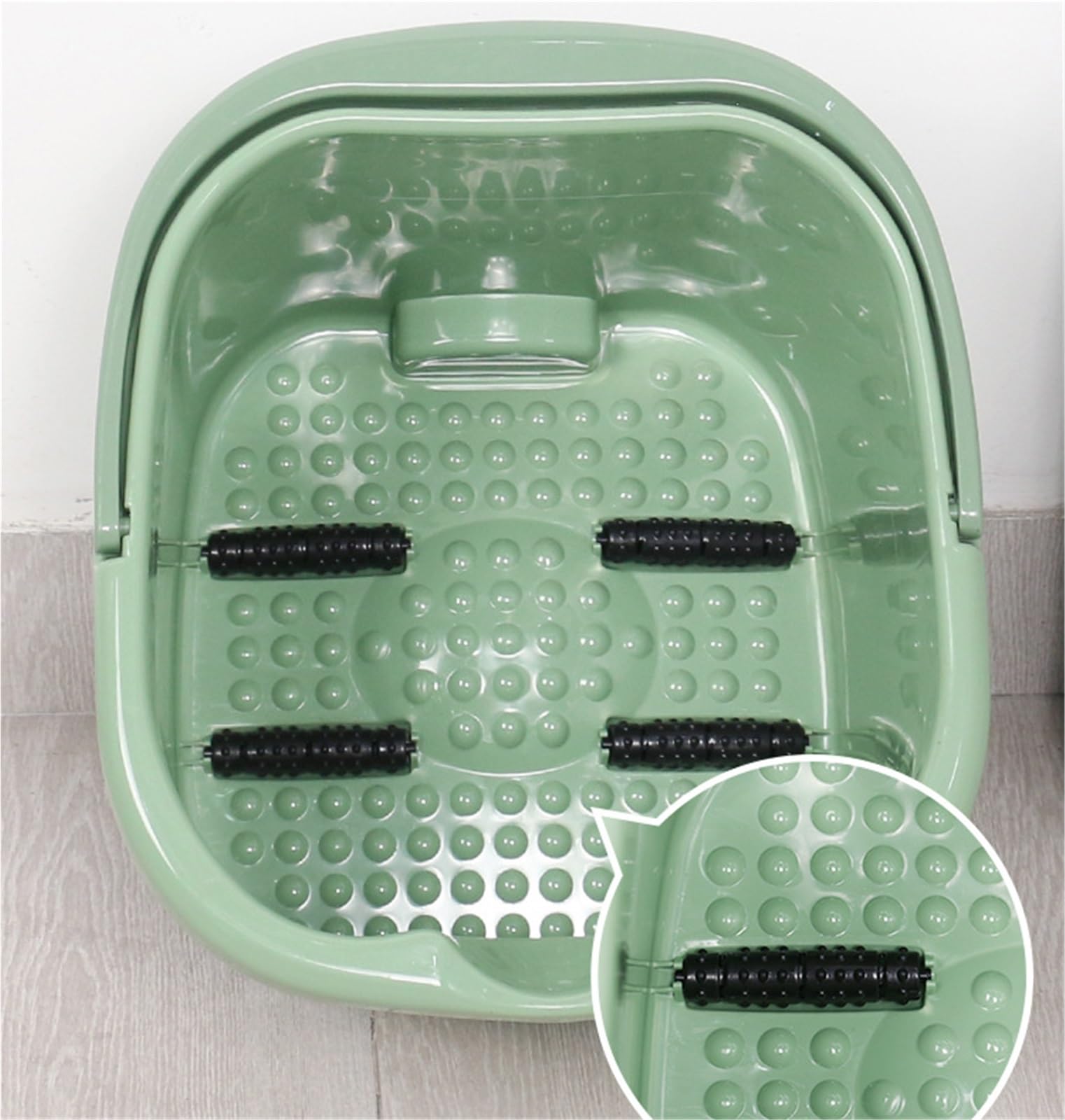 Fussbad Klappbare Fußbadewanne mit Massagepunkten, Kunststoff-Füße, Badebecken for das Spa zu Hause Fußwanne Pool(Pink)