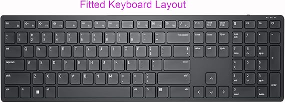 Silicone Keyboard Cover Skin Compatible for Dell Pro KM5221W / KB500 Keyboards & Dell Wireless Bluetooth Keyboard KM7321W White