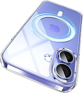 LISEN für iPhone 16 Plus Hülle für Mag Safe [Anti-Vergilbun] Schlanke Stoßfeste Anti-Kratzt Magnetkraft Glasklar Handyhülle iPhone 16Plus Case Cover, Klar