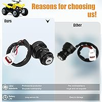 Vista 3 de Interruptor de llave de encendido compatible con Yamaha Warrior 350 Big Bear Tracker Wolverine Banshee Moto 4 Kodiak 400 Timberwolf 250 Raptor 50