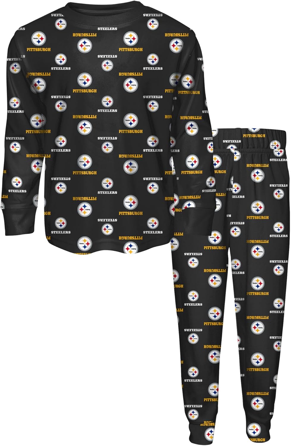 Outerstuff Toddler NFL All-Over-Print Long Sleeve T-Shirt and Pants Sleep Set