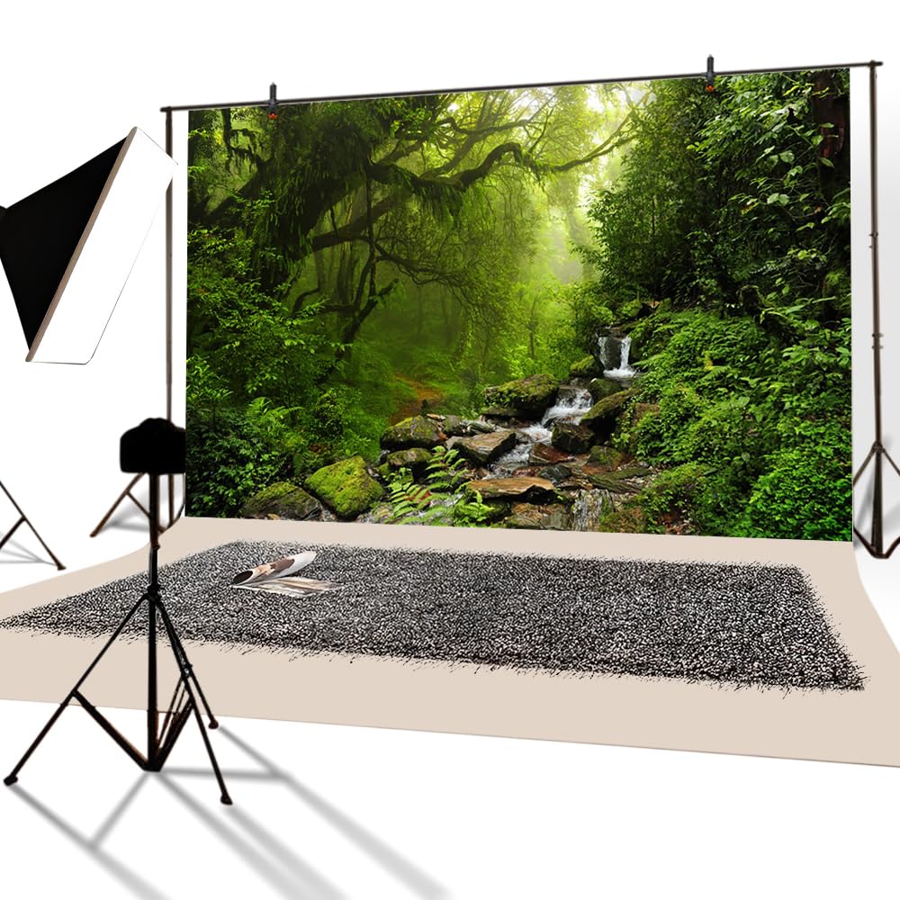 Hnmdmyi 2.4x1.8m Toile De Fond Jungle Fond Photographique