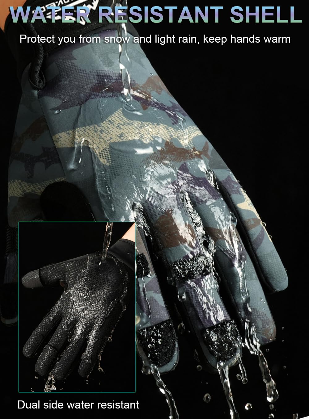 Fishing Gloves Men & Women, Ice Fishing Gear Hunting Gloves for Men Cold Weather, Kayak Gloves Fly Fishing Gear Cold Weather Hunting Gear