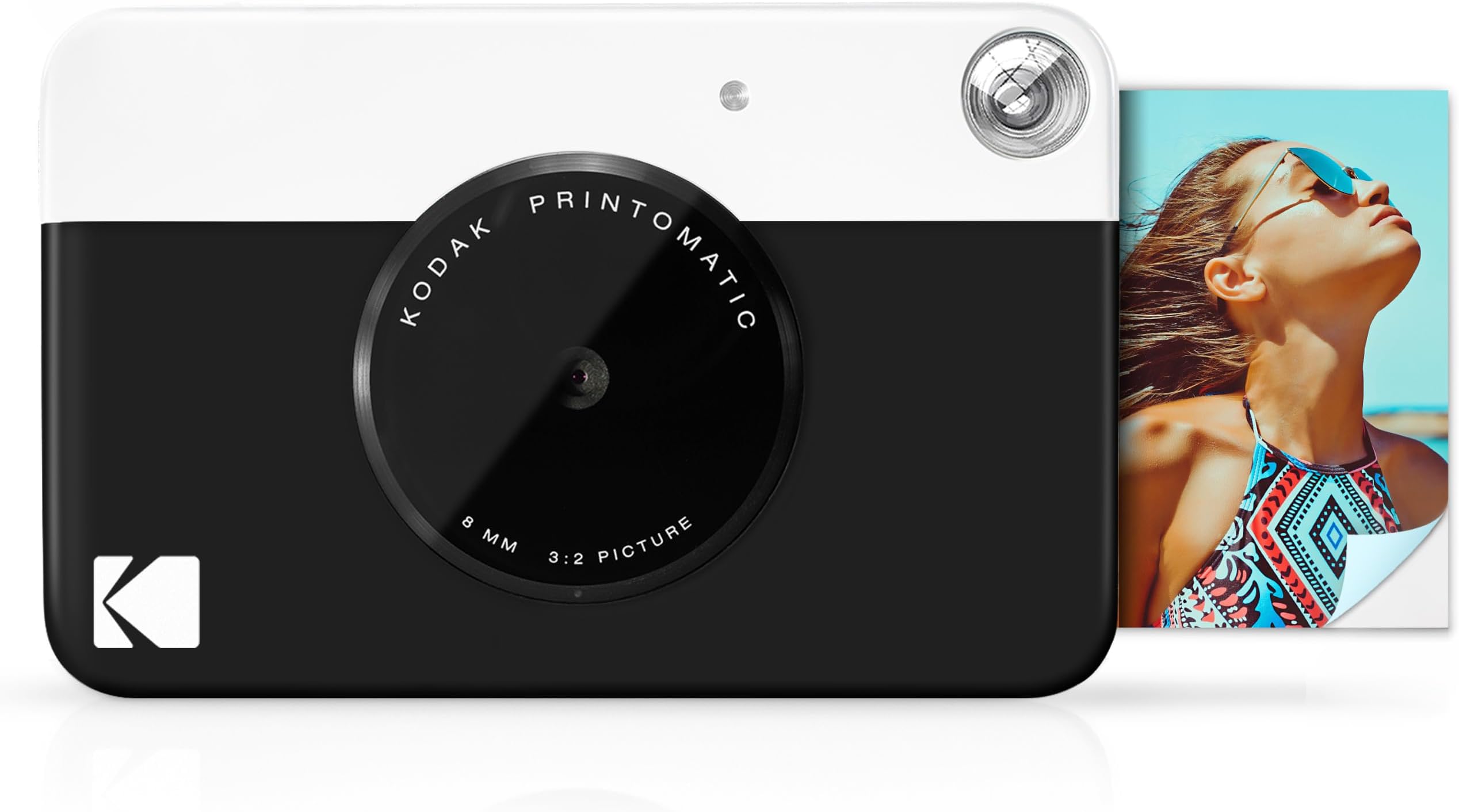 Printomatic Full-Color Instant Print Digital Camera, Zink 2x3" (5.1x7.5 cm) Sticky-Back Photo Paper, 5MP, Portable, Creative Fun Gift for Birthday, Christmas, Holiday, Black