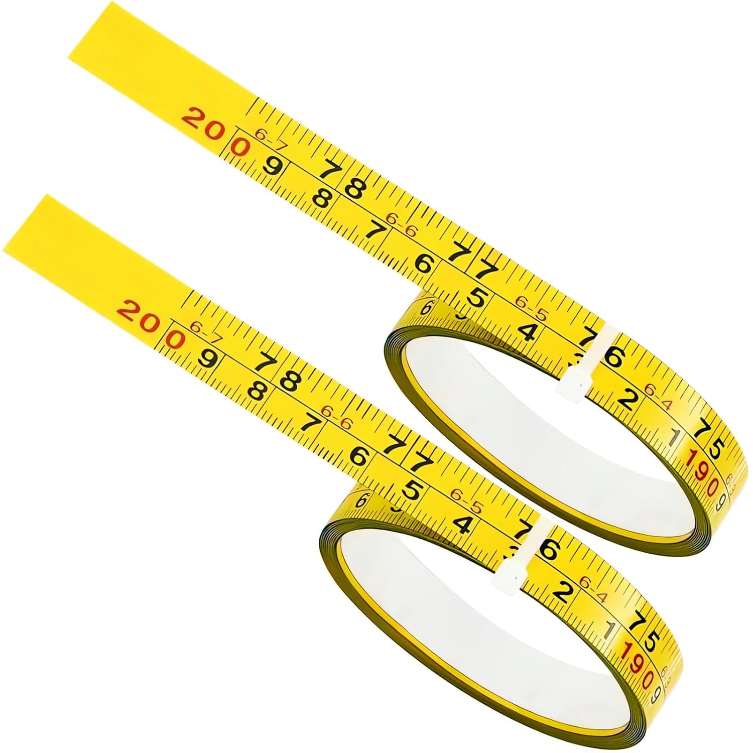 2 Packs Adhesive Measuring Tape, Imperial & Metric Tape Measure Sticker Ruler Adhesive Tape Measure Left to Right Stick on Tape Measures for Workbench, Woodworking, Saw & Drafting, 100cm/39inch Yellow