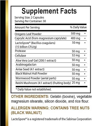 Miniatura 5 de Cápsulas de apoyo natural de Candida para la armonía interna del cuerpo, apoyo inmunológico, frescura digestiva y apoyo diario a base de plantas  1