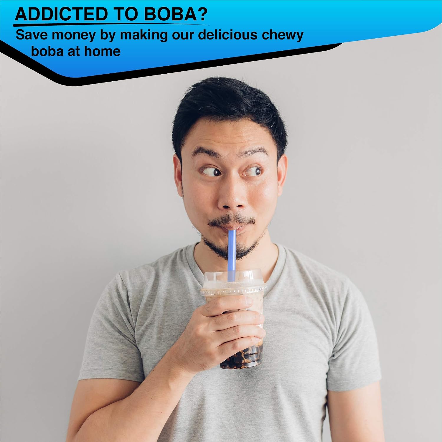 Tapioca Pearls For Bubble Tea, Brown Sugar Boba Balls, Comes With Reusable Straws, Ready in 20 Minutes Made in Taiwan 10.5oz