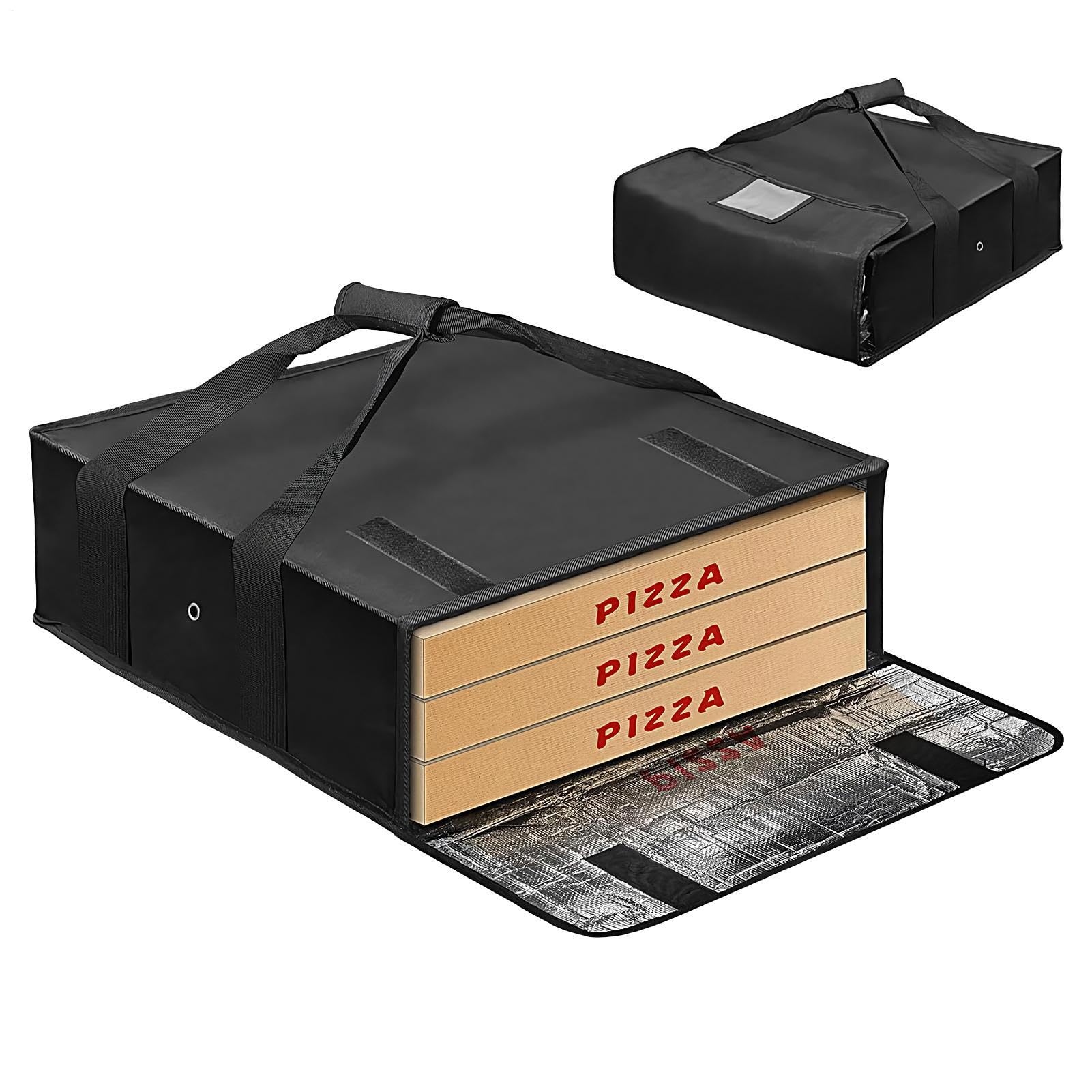 Genérico Insulated Pizza Delivery Bag - 50,8 x 50,8 x 15,24 cm Thermal Heavy-Duty Food Carry Bag | Insulated Food Delivery Bags | Pizza Insulation Bags For Daily, Shopping, Travel, Picnics