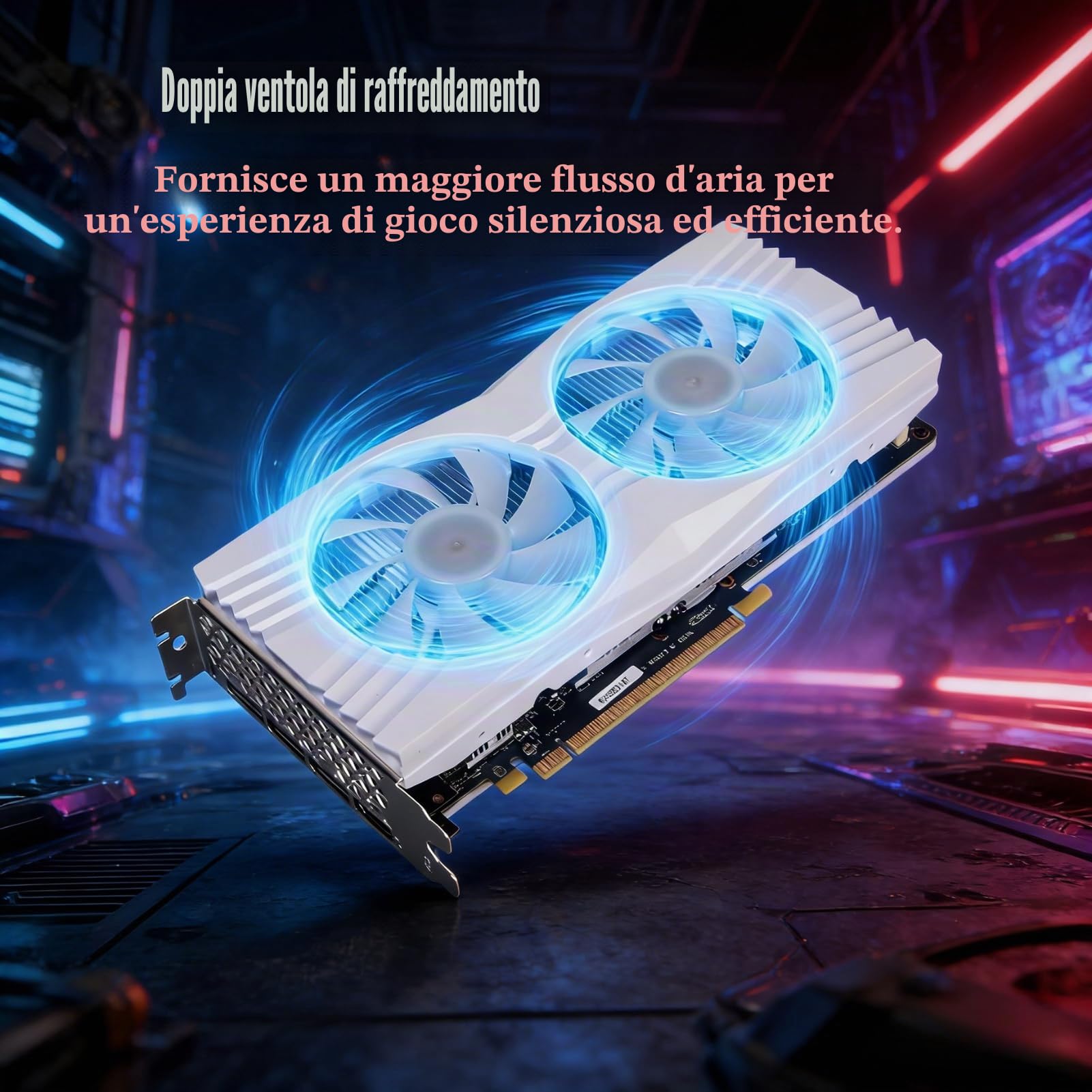 Scheda Grafica da Gioco Dual Radeon RX580 8G GDDR5, 256 Bit GPU PCI Express 3.0 × 16 per PC Gaming con 3 DP, 1 Interfaccia Multimediale HD