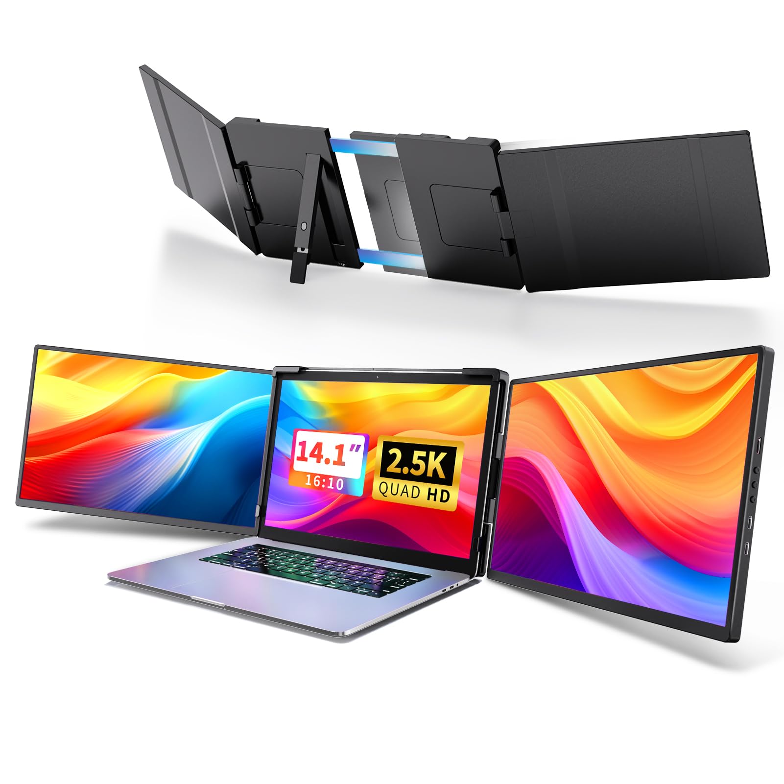 Amazon.com: Fzaqwen Triple Screen Laptop Monitor Extender - 2.5K