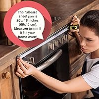 Vista 6 de Tiger Chef Full Size 18 x 26 inch Aluminum Sheet Pan Commercial Bakery Equipment Cake Pans 19 Gauge 12 Pack