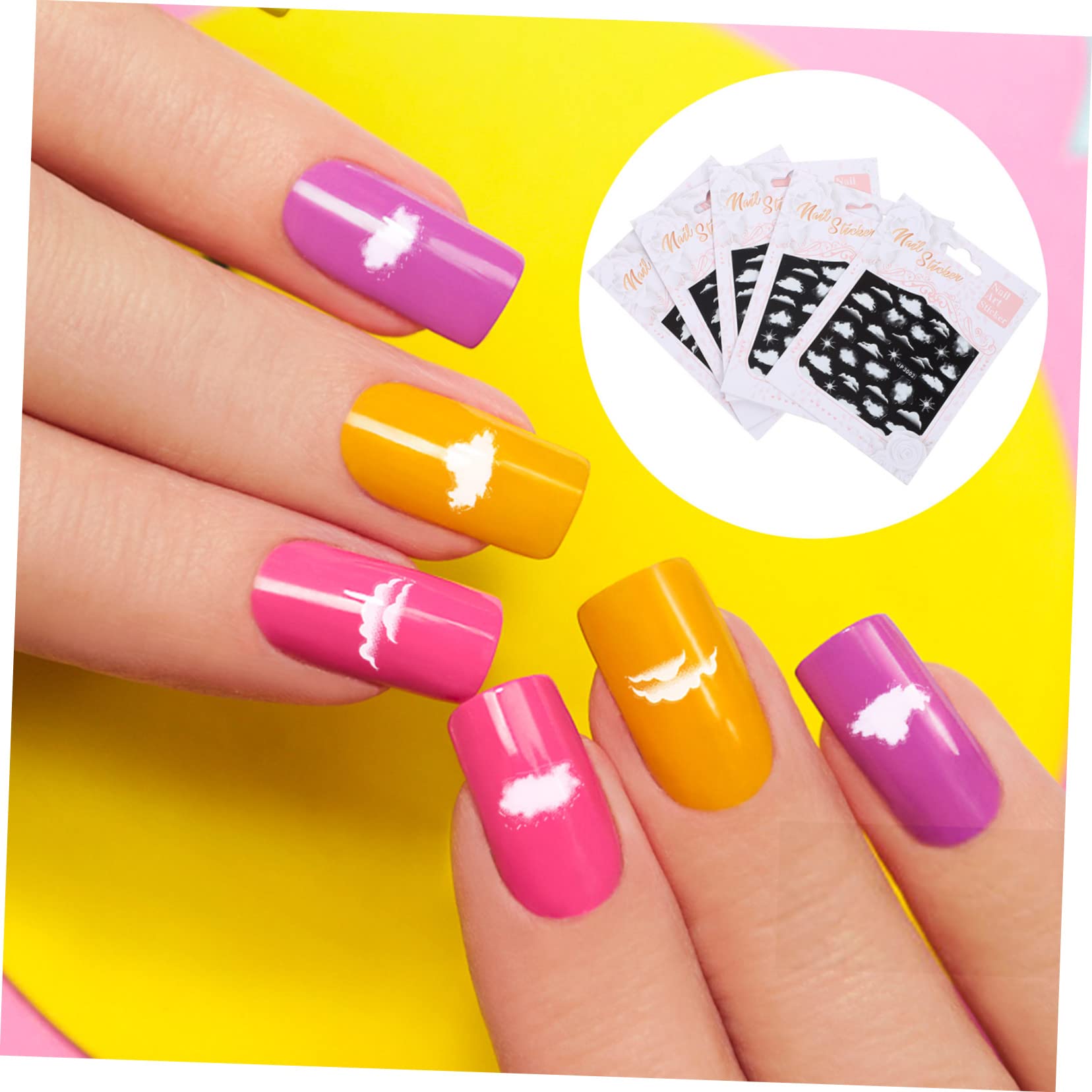 Healeved 20fogli Adesivi Per Unghie Decalcomanie Decorative Per Nail Art Adesivi Creativi Per Unghie Colorate Design Unico e Pratico e Occasioni Speciali