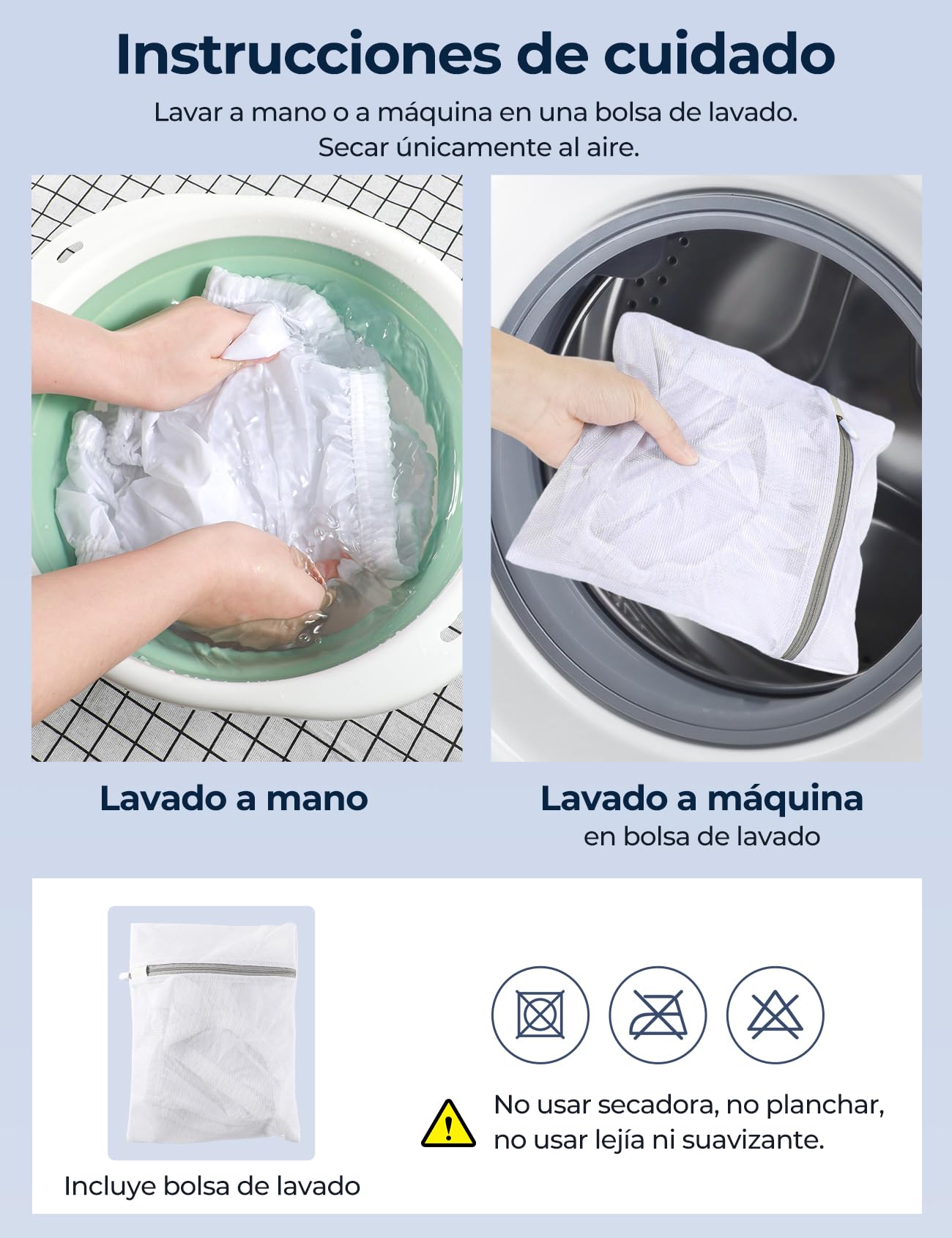 Carer Pack de 3 Cubrepañales para Adultos Bragas Impermeables Adultos Antifugas Sin Ruido Ropa Interior para Incontinencia Lavable Reutilizable Bragas de Plástico Unisex Blanco Talla XXL