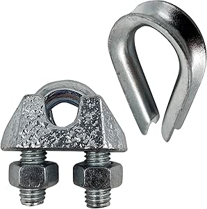 Drahtseilklemme Set 24-Teilig - Edelstahl Seilclips Für Garten, Boot & Mehr