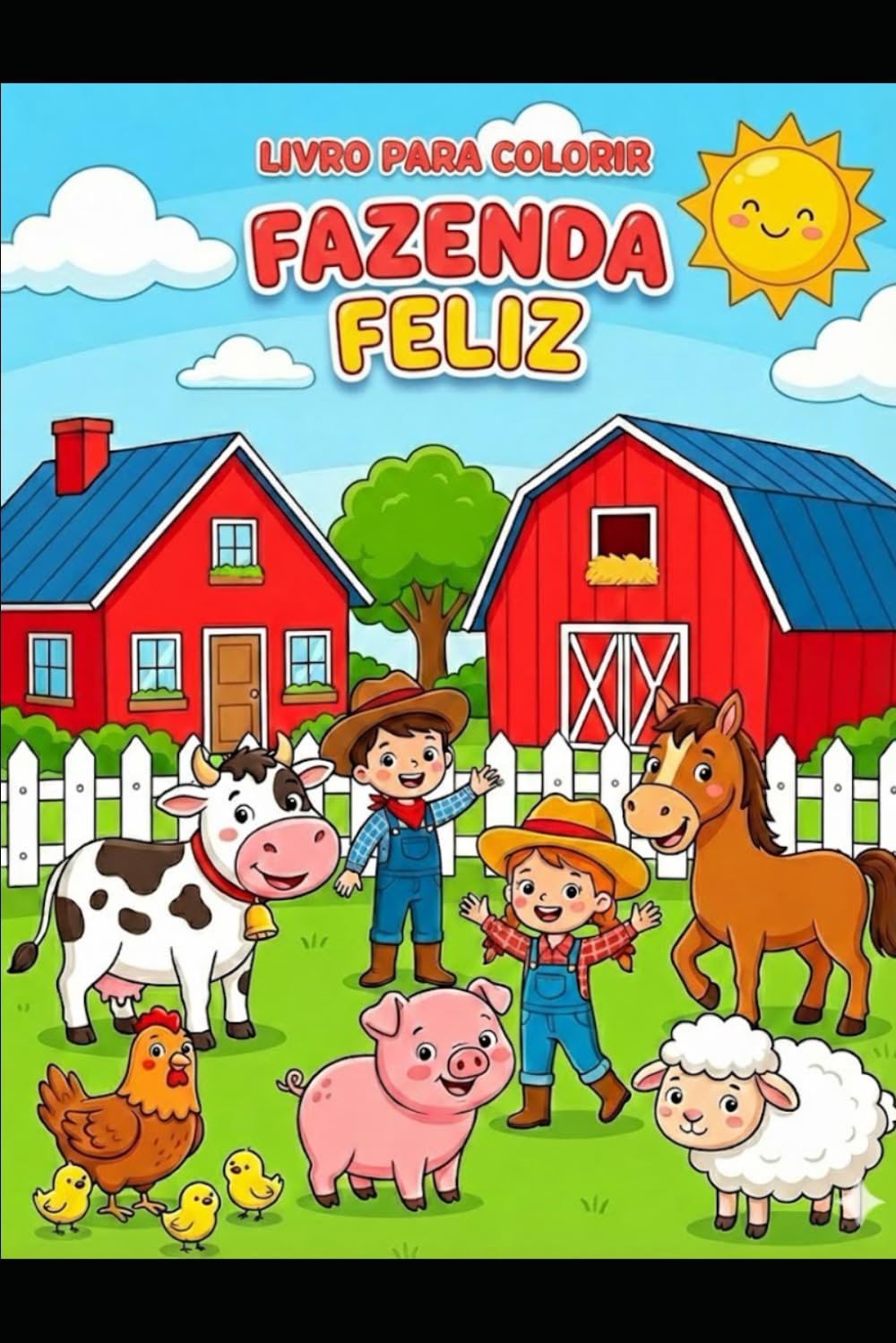 Livro para colorir Fazenda Feliz