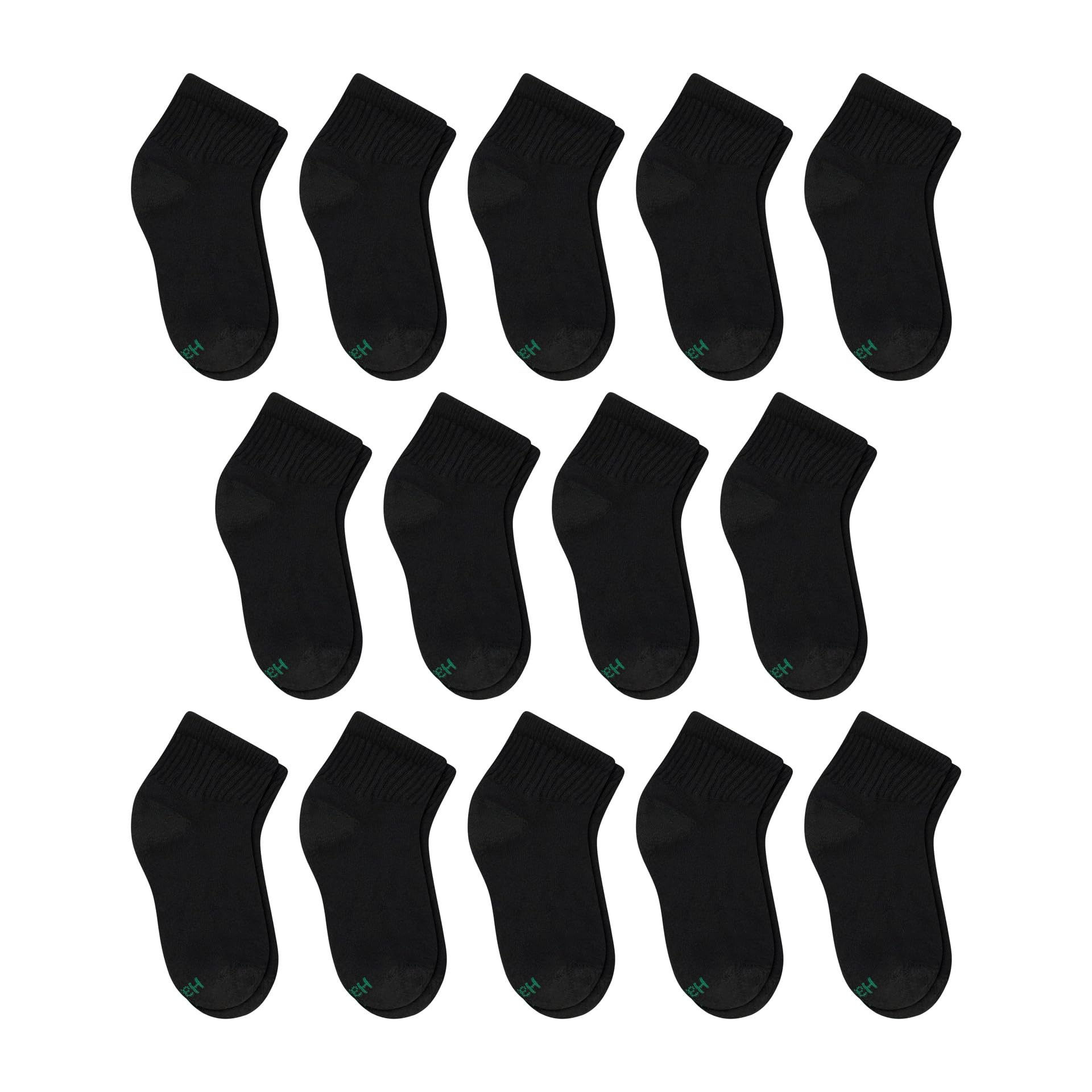 Hanes Jungen Ankle Socks, 14 Pairs, Stretch-cotton Socks For Boys, Moisture-wicking, Cushioned Socken (14er Pack)