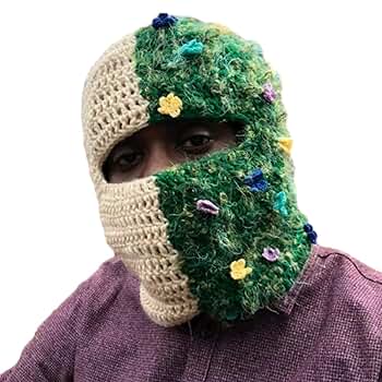 GIDEAL lamé knit balaclava arm warmer ZeroReasion 1-Hole Knitted Balaclava Face Mask,Full Face