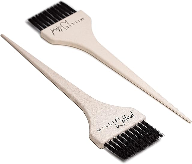 Millie Wilford, Hair Dye Bowl and Brush Set, Tool Kit for Home Hair Dye and Root Touch-up, Recycled Plant Fibre (2 piece)