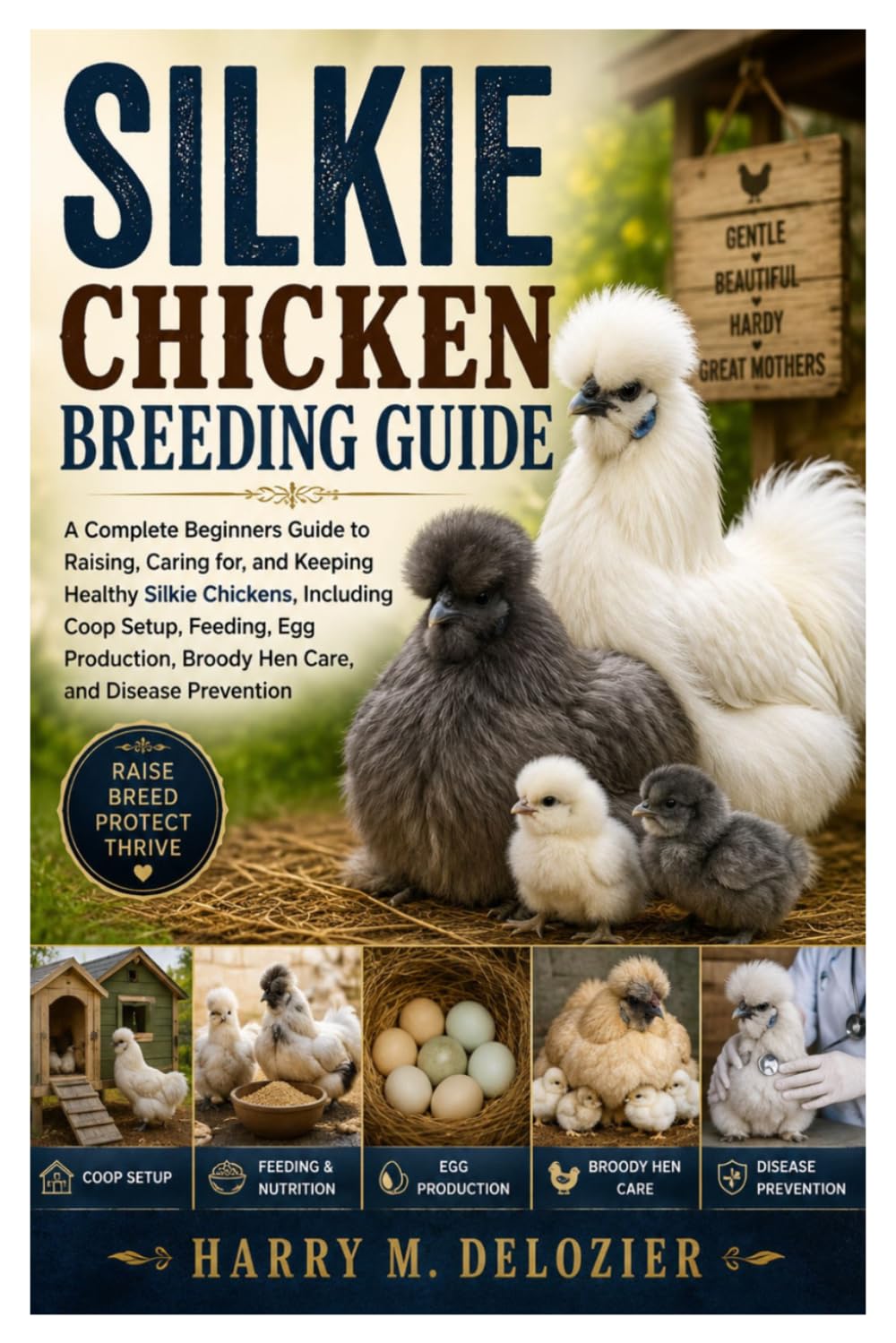 Silkie chicken breeding guide: Complete Beginners Guide to Raising, Caring for & Keeping Healthy Silkie Chickens, Including Coop Setup, Feeding, Egg Production, Broody Hen Care and Disease Prevention