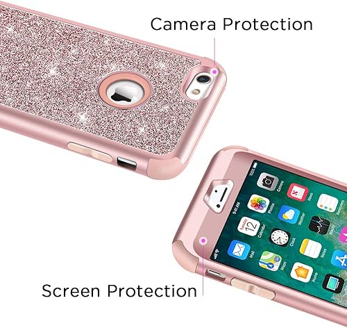 Miniatura 5 de Hython Compatible con iPhone 66s, funda protectora resistente de cuerpo completo, carcasa rígida híbrida a prueba de golpes, funda protectora de
