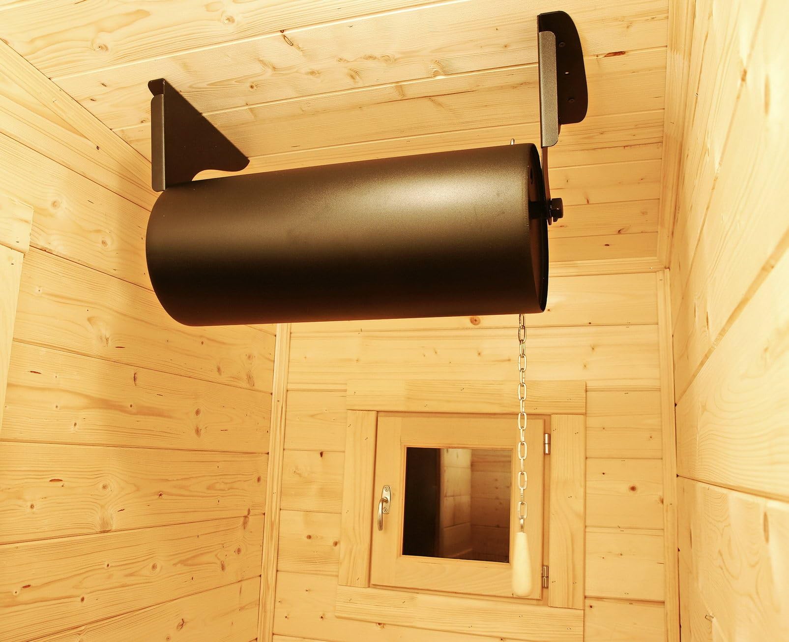 Saunainter Ducha de acero inoxidable para sauna, 16 litros, montable, recarga automática, ducha de cubo, accesorios para sauna