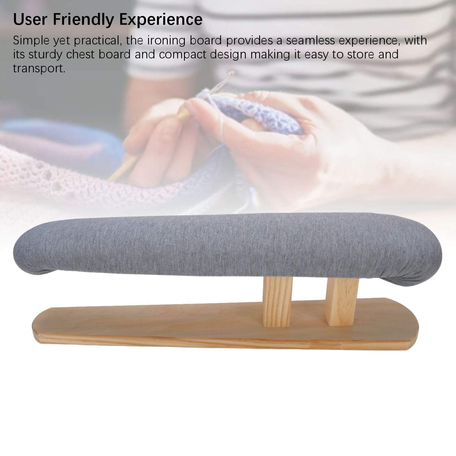 Tablero de Planchado de Mesa, Tablero de Planchado Pequeño Acolchado con Base de Madera, Tablas de Planchar Portátiles de Cofre y Manga para Sastre, Hogar, Lavandería, Apartamento