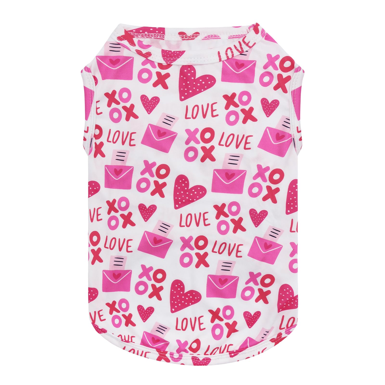 CuteBone Soft Valentines Day Dog Shirt Lightweight Small Puppy T-Shirts Pet Clothes Breathable Tee Vest Stretchy Outfit Cat Apparel