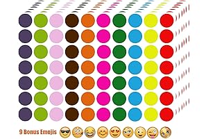 1050PCS Colorful Polka Dot Circle Sticker