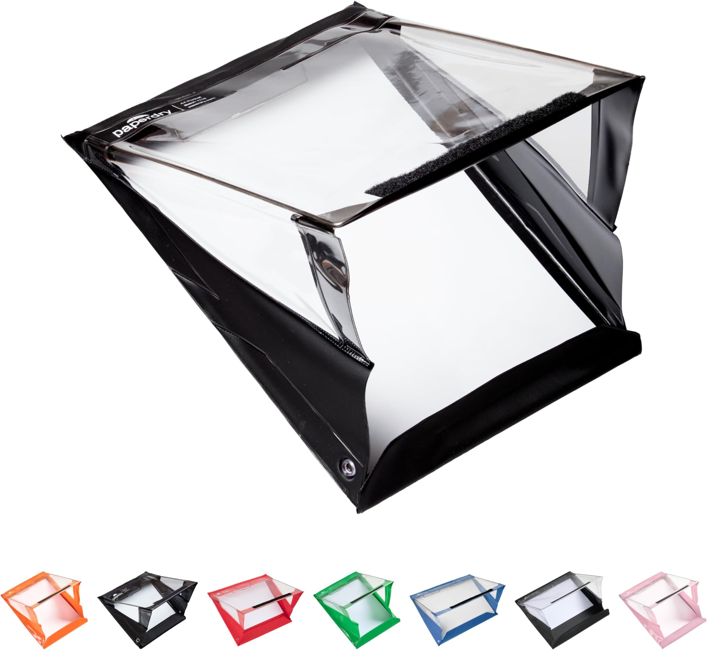 Waterproof Clipboard A4 Portrait by Paperdry, Black, Superior PVC Plastic with Cold Protection, Outdoor Covered Clip Board with Storage, A4 Waterproof Document Holder