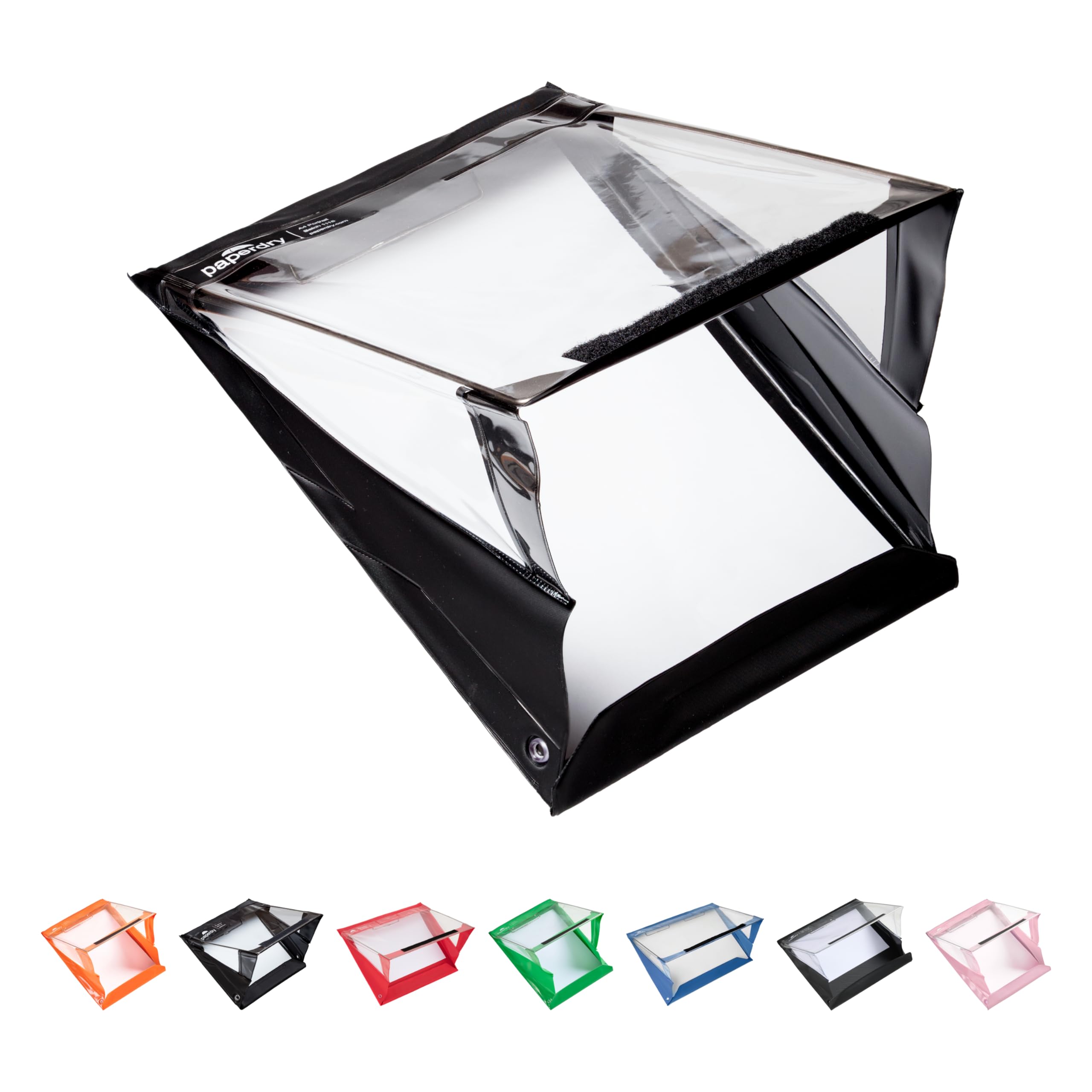 Waterproof Clipboard A4 Portrait by Paperdry, Black, Superior PVC Plastic with Cold Protection, Outdoor Covered Clip Board with Storage, A4 Waterproof Document Holder