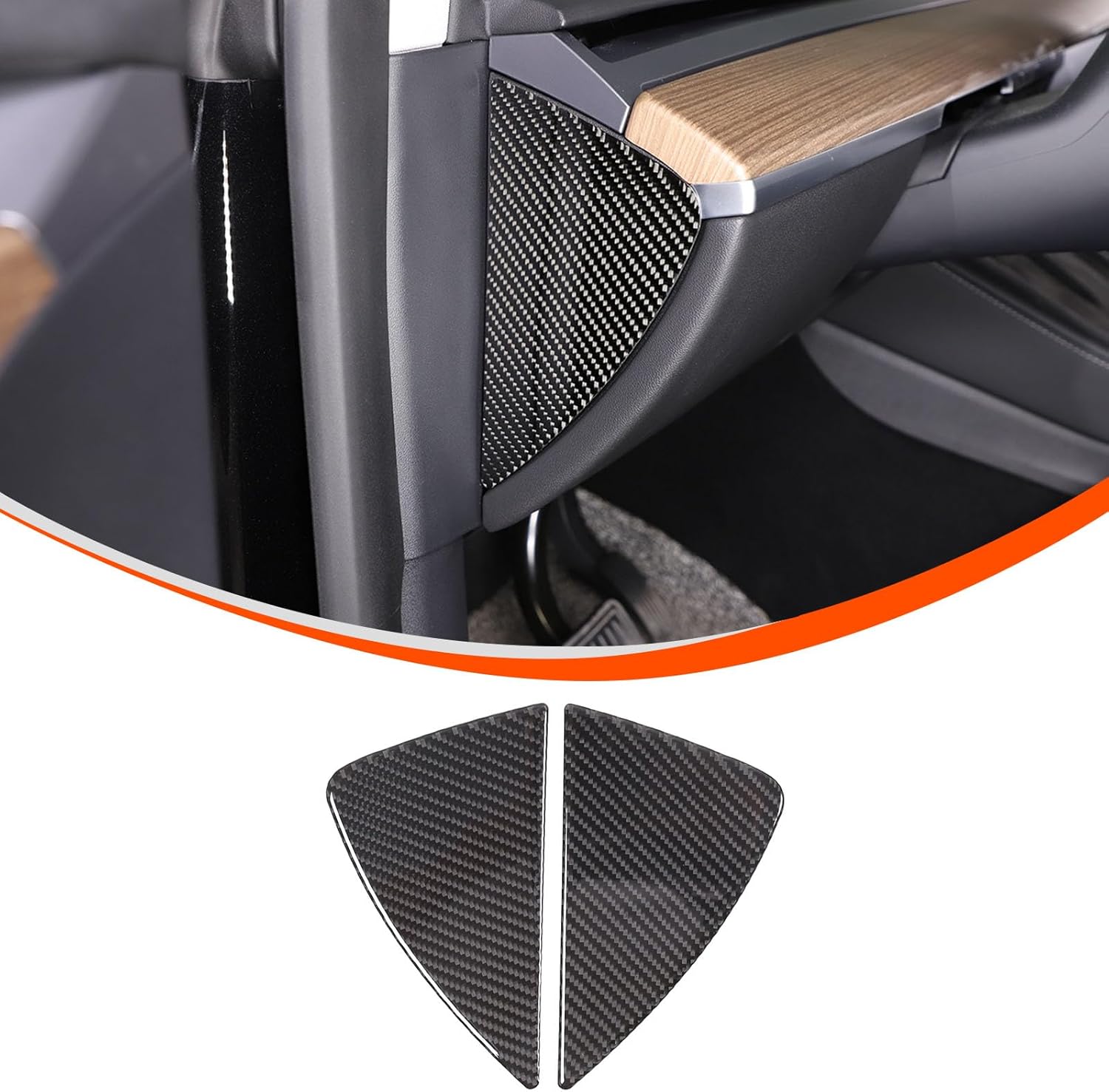 Fit for Tesla Model 3 Model Y 2016 2017 2018 2019 2020 2021 2022 Soft Carbon Fiber 3D Sticker Car Inner Door Anti-Collision Buffer Mat Sticker Car Accessories