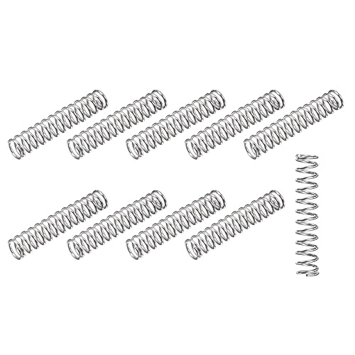 Miniatura 122 de METALLIXITY Resortes de compresión (0.031 x 0.315 in de diámetro exterior, 1.969 in de longitud libre) 20 unidades, resorte de extensión de acero