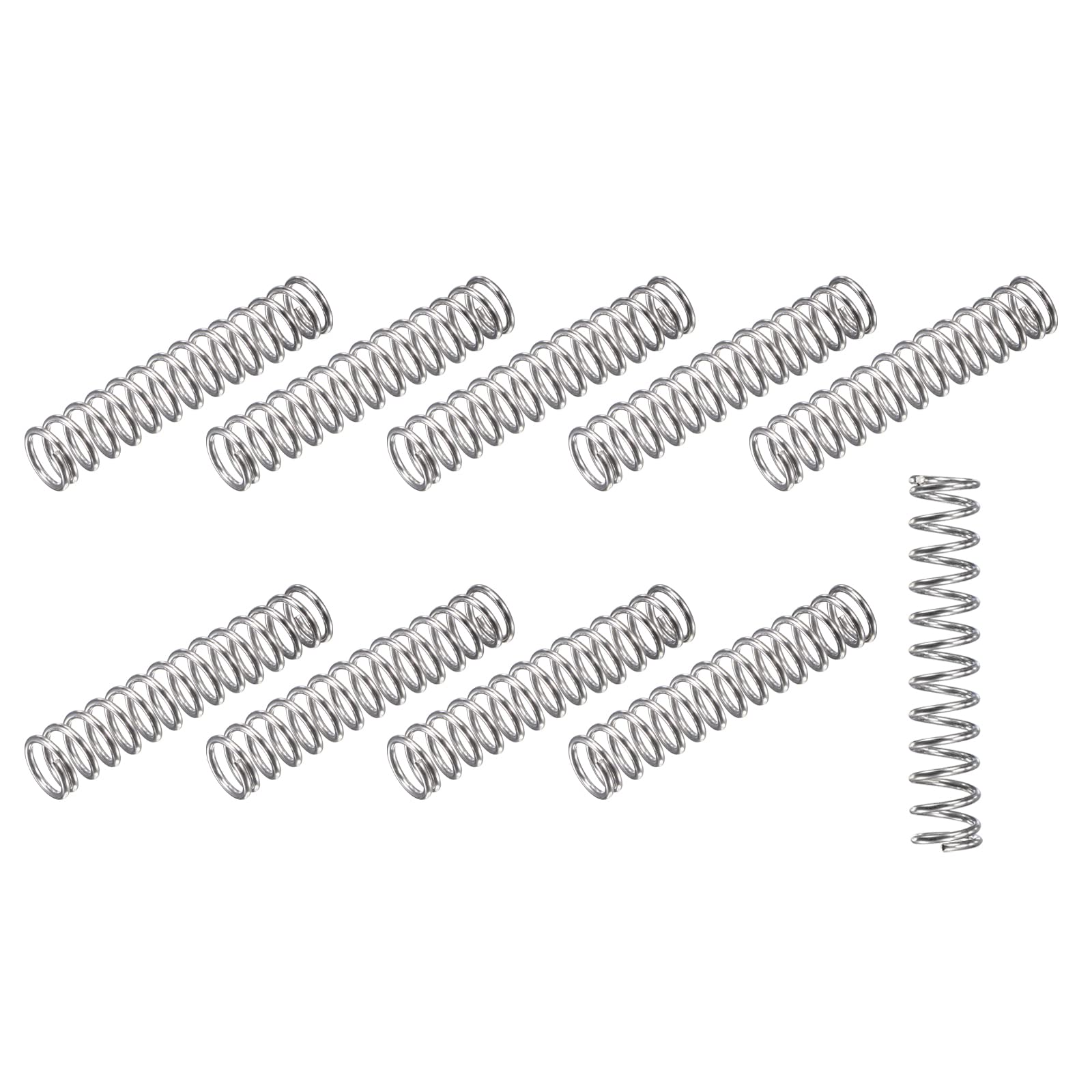 METALLIXITY Compression Springs (0.5x7mm OD,15mm Free Length) 20Pcs, 304 Stainless Steel Extension Spring - for Shop Home Repairs, DIY Projects, Silver Tone — Amazon image 31