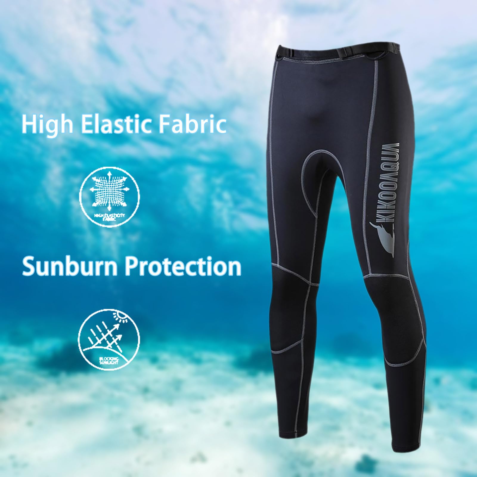 Genérico Bañador Hombre Pantalones elásticos Negros para Surf, natación, esnórquel, Deportes y Buceo para Hombre