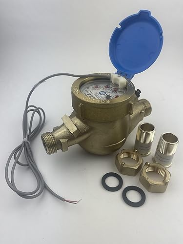 Miniatura 79 de DAE MJ-100 Medidor de agua potable sin plomo NSF61 de 1 pulgada, salida de pulso + acoplamientos, galones