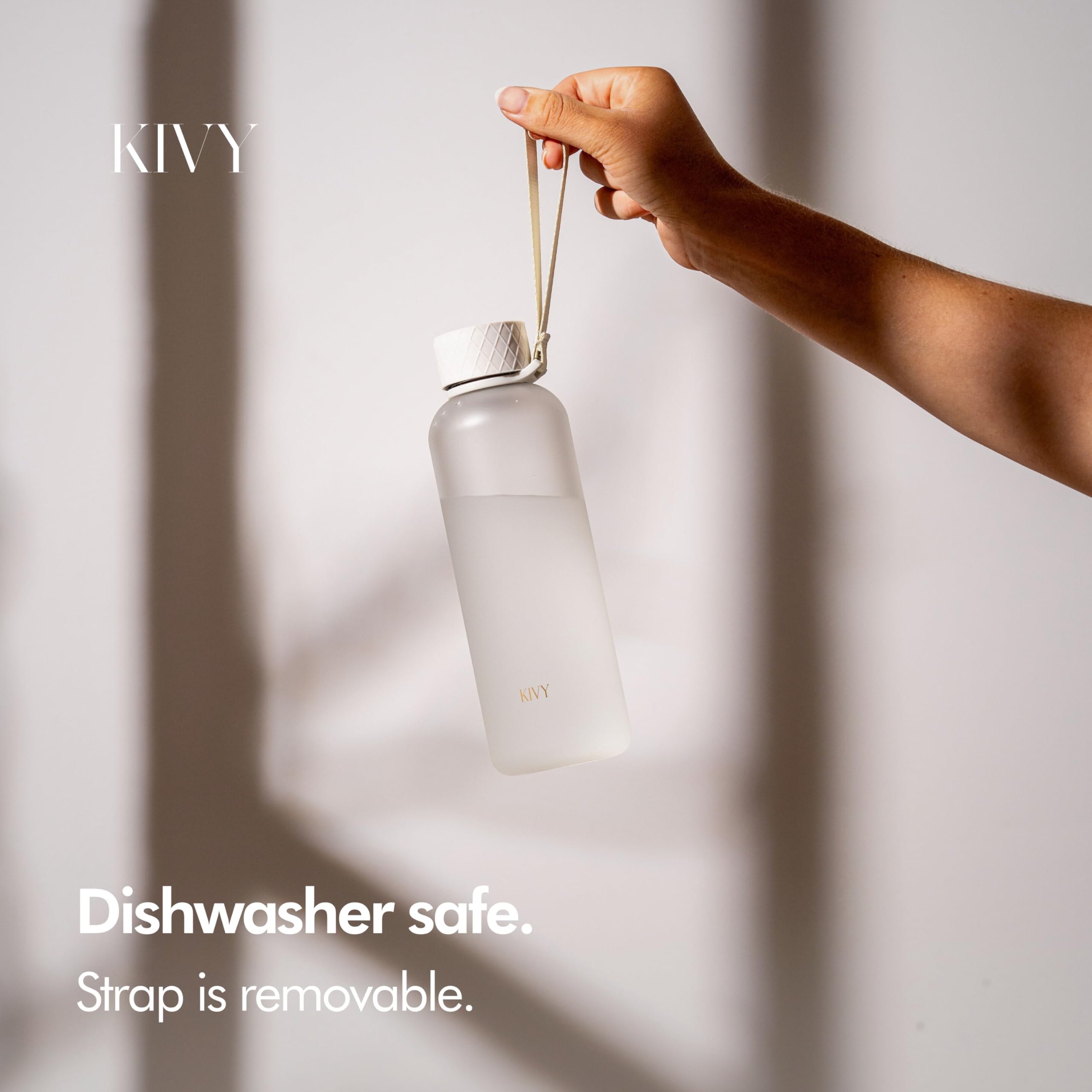 KIVY Borraccia da 650 ml, senza BPA, a prova di perdite e lavabile in lavastoviglie, per bambini e adulti, borraccia piccola, in Tritan, adatta per anidride carbonica