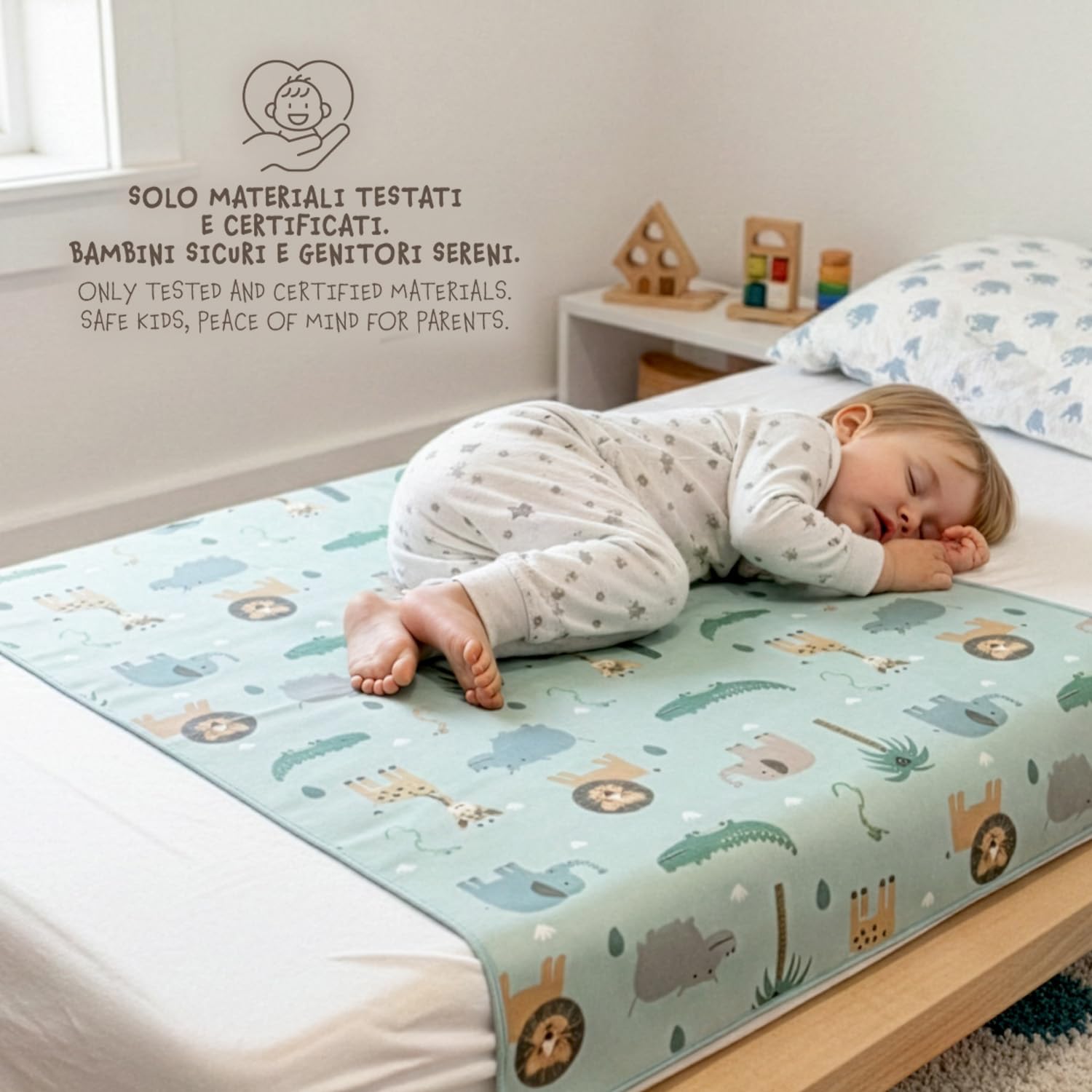 PERLETTI Traversine Letto Bambino Neonato Impermeabili Pacco Doppio 70x90 cm