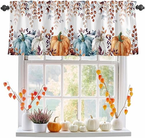Miniatura 12 de Cortinas opacas con diseño del alfabeto de animales lindos para niños, cenefa de amarre para ventanas de cocina, decoración de ventana con estampado
