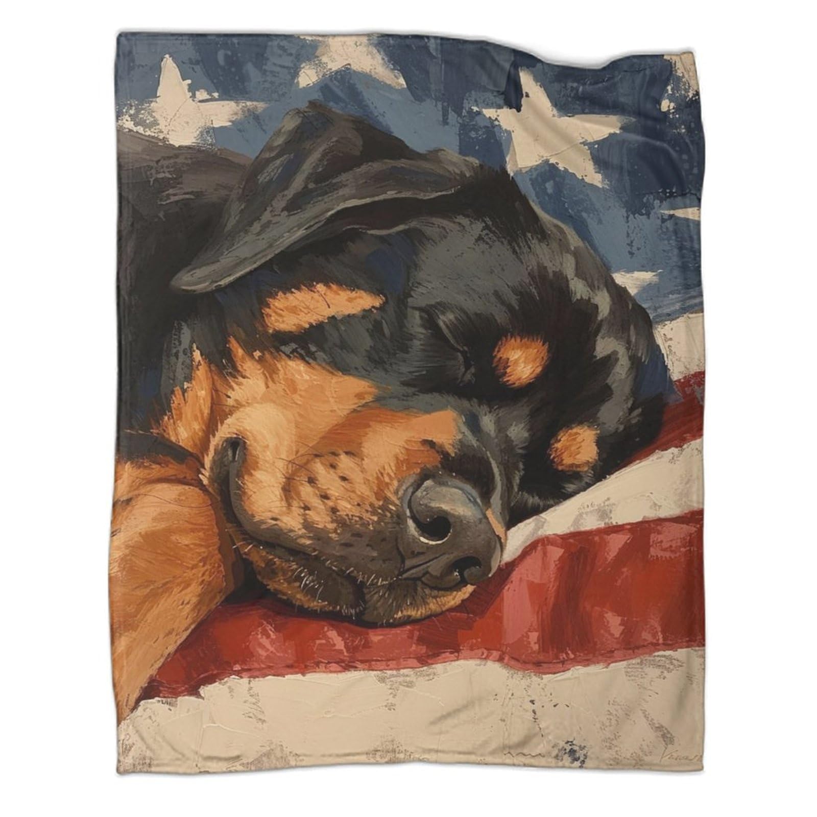 Plaid Rottweiler couverture moelleuse pour soiree cocooning au salon